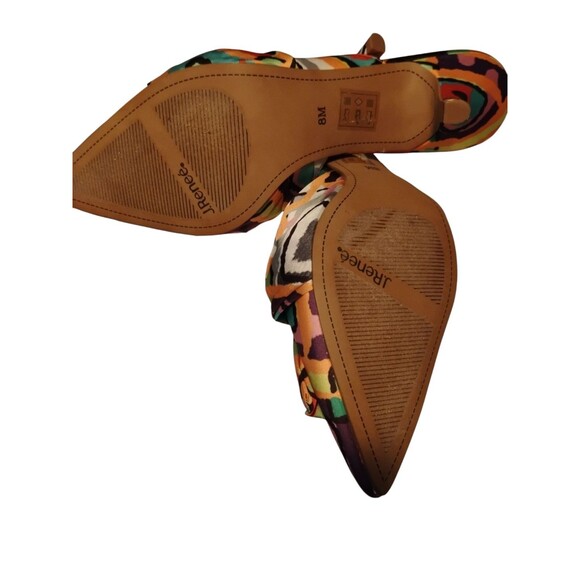 J. Renee multi color pumps bow-wrapped fabric , pointy toe, Slip-on style, 8M - Picture 3 of 4
